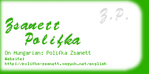 zsanett polifka business card